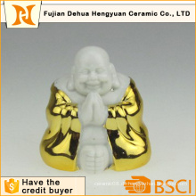 Gold Plating Keramik Buddha für Home Decoration